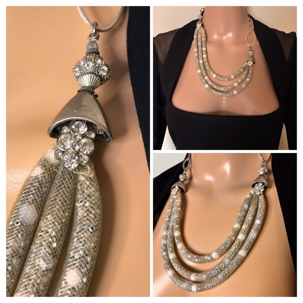 RARE! Rita D Statement Mesh Tube Choker Necklace
